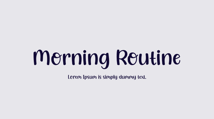 Morning Routine Font