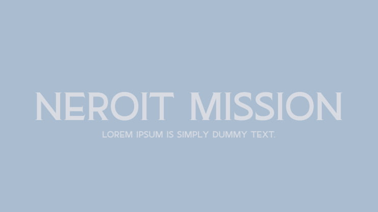 NEROIT MISSION Font