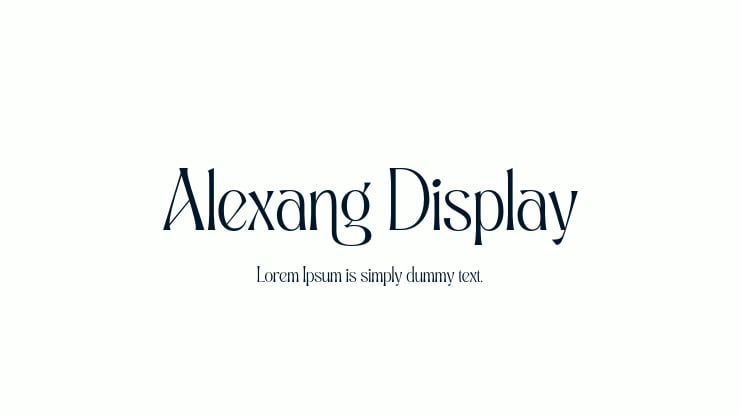 Alexang Display Font