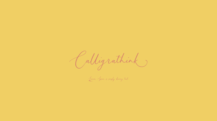Calligrathink Font