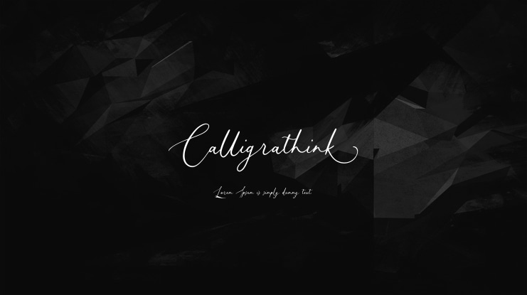 Calligrathink Font