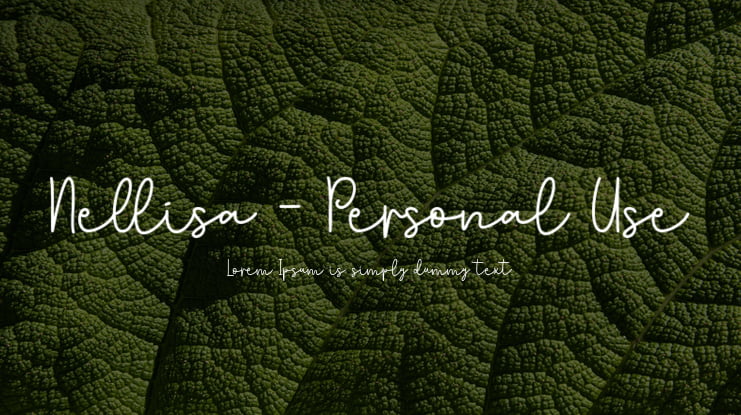 Nellisa - Personal Use Font