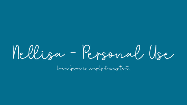 Nellisa - Personal Use Font