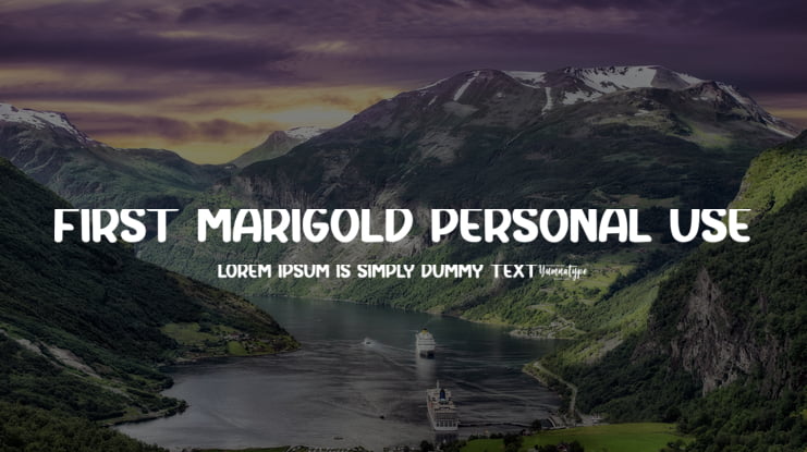 First Marigold Personal Use Font
