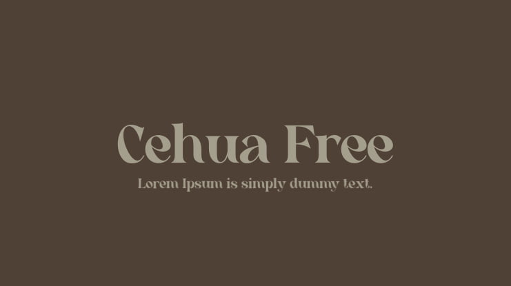 Cehua Free Font