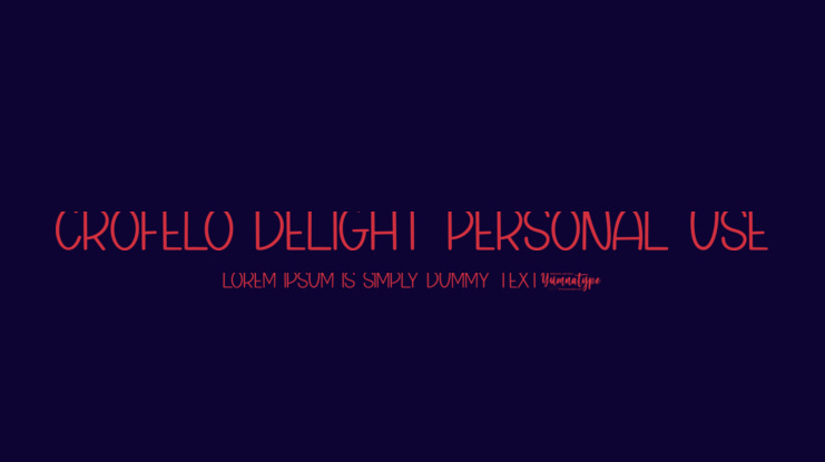 Crofelo Delight Personal Use Font