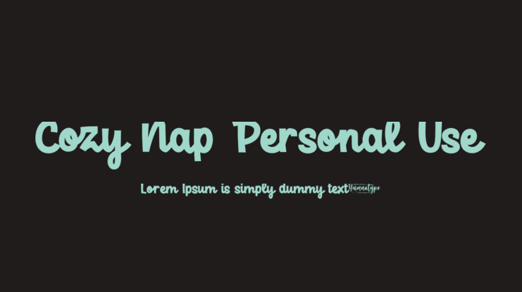 Cozy Nap Personal Use Font