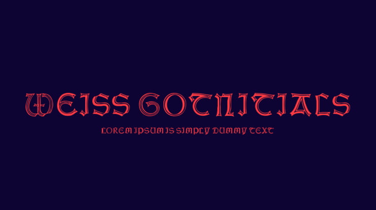 Weiss Gotnitials Font