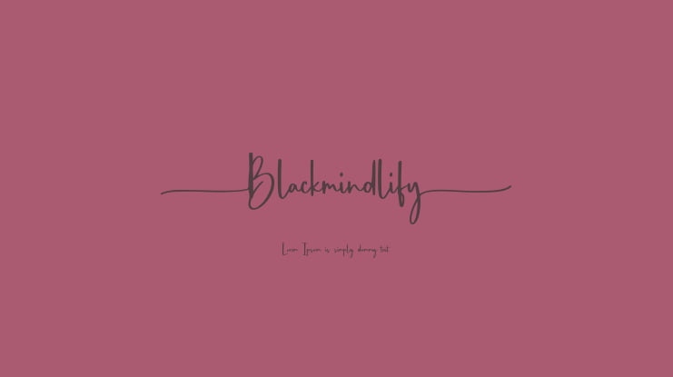 Blackmindlify Font