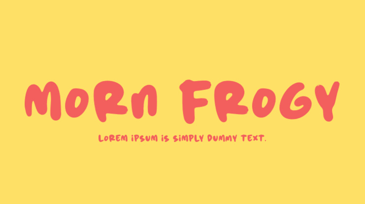 MORN FROGY Font