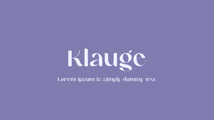 Klauge Font