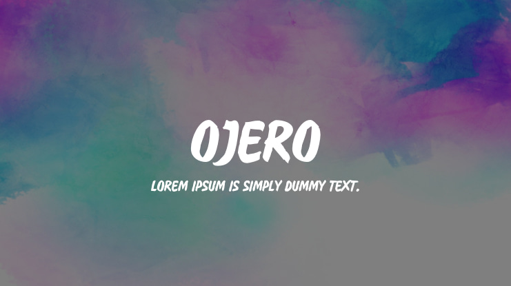 Ojero Font