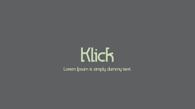 Klick Font