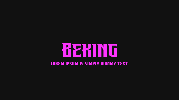 Beking Font