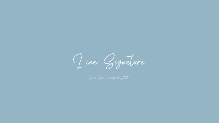 Line Signature Font