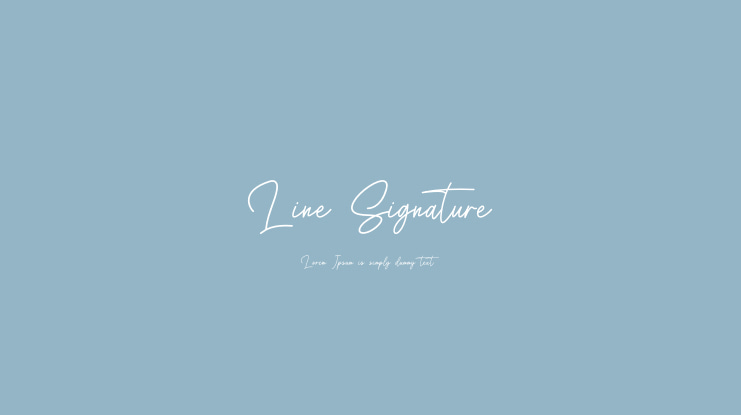 Line Signature Font