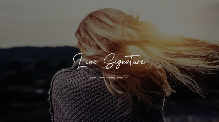 Line Signature Font