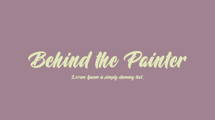 Behind the Painter Font