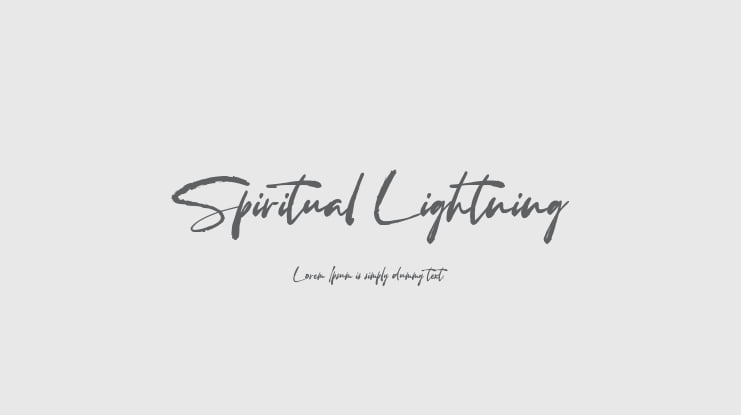Spiritual Lightning Font