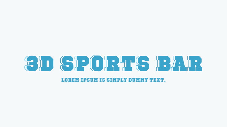 3D Sports Bar Font