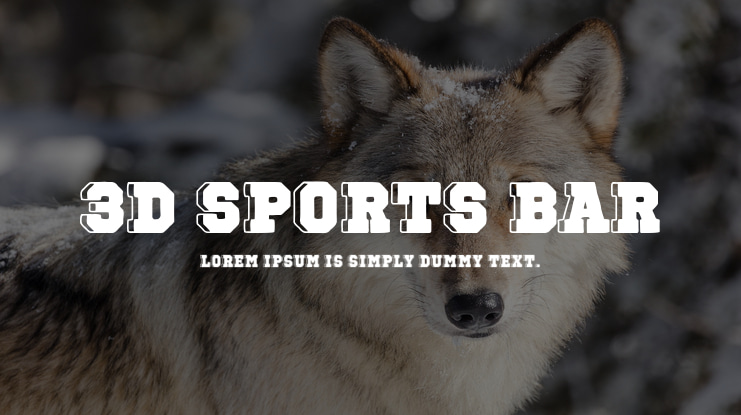 3D Sports Bar Font