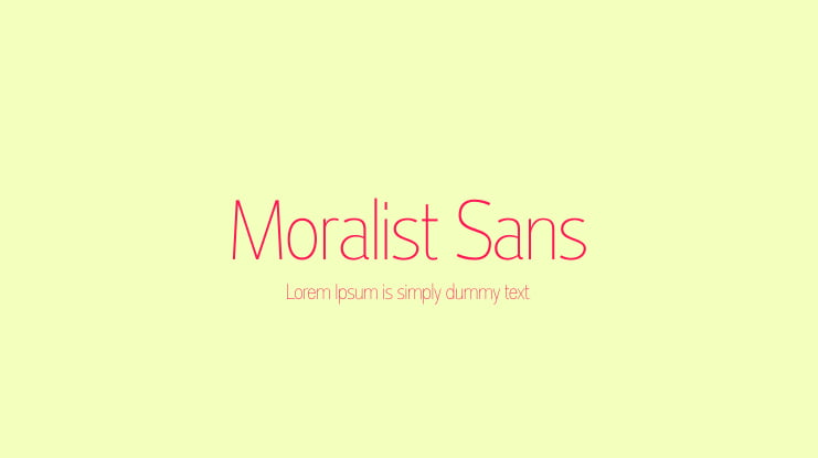 Moralist Sans Font