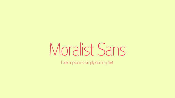 Moralist Sans Font