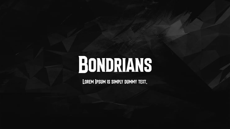 Bondrians Font