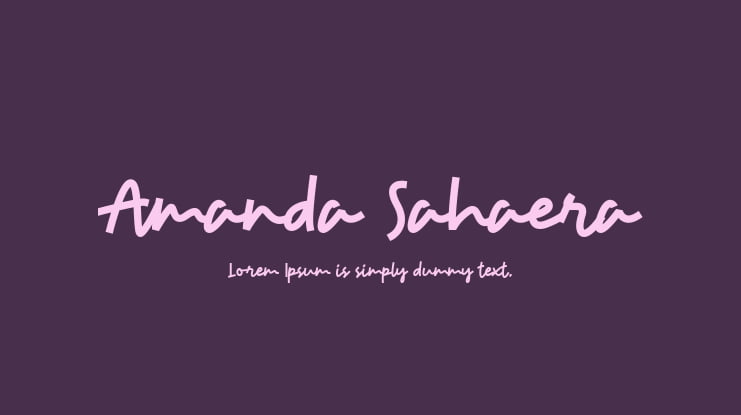 Amanda Sahaera Font