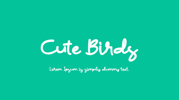 Cute Birds Font