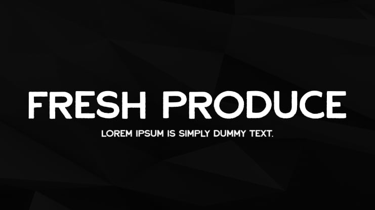 Fresh Produce Font