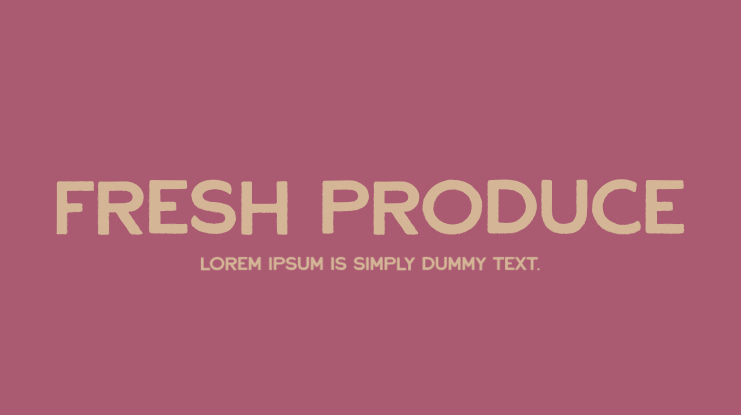 Fresh Produce Font