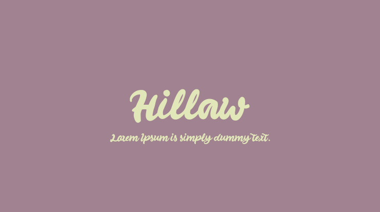 Hillaw Font
