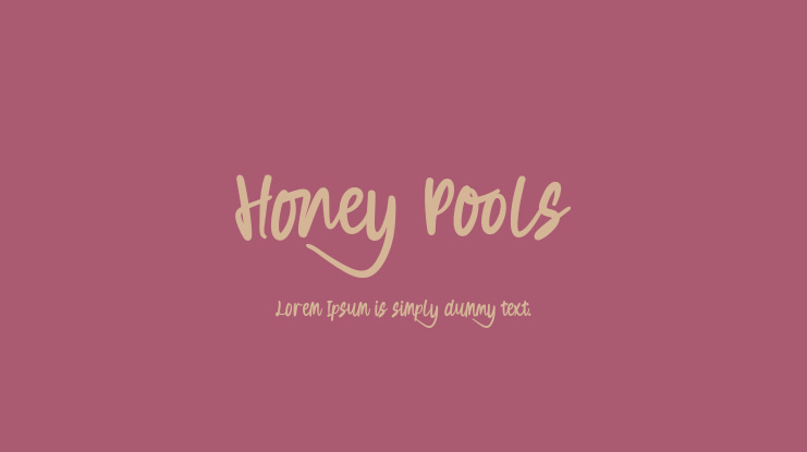 Honey Pools Font