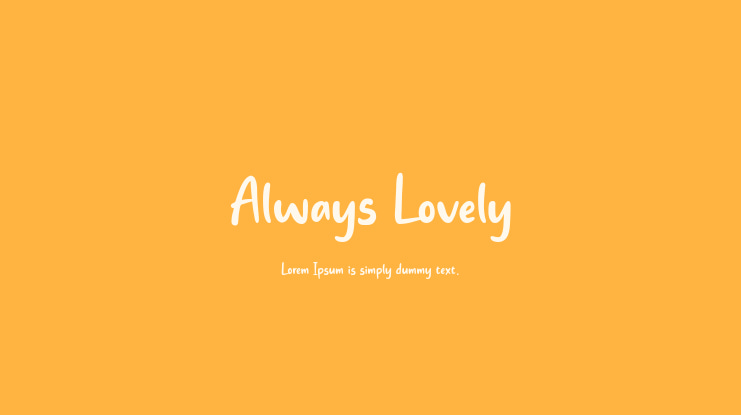 Always Lovely Font