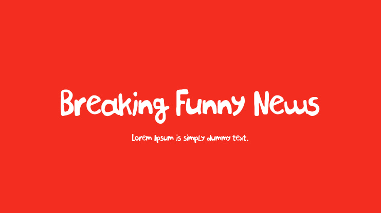 Breaking Funny News Font