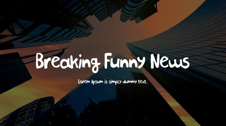 Breaking Funny News Font