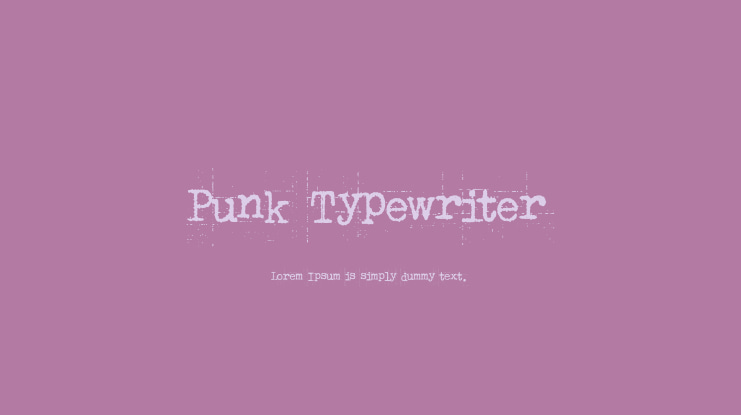 Punk Typewriter Font