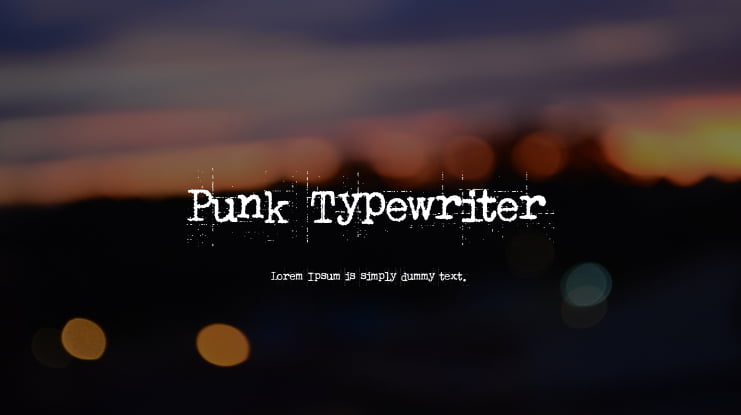 Punk Typewriter Font