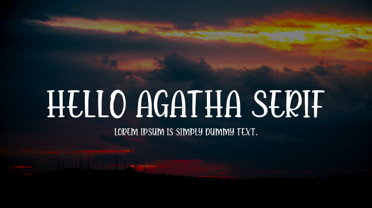 Hello Agatha Serif Font