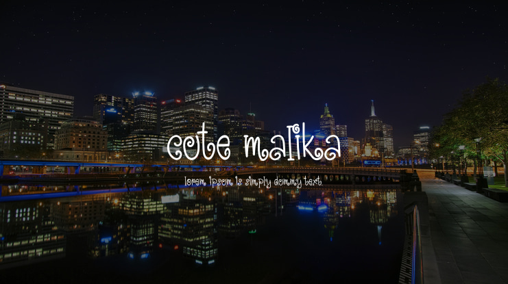 Cute Malika Font