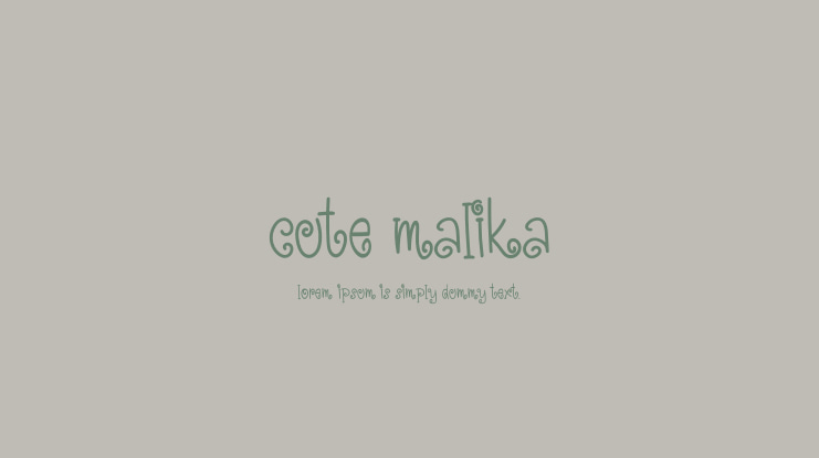 Cute Malika Font