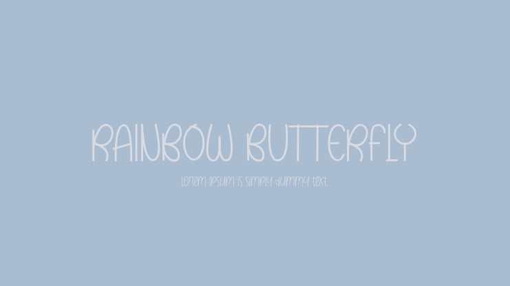 RAINBOW BUTTERFLY Font