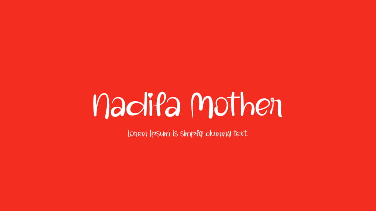 Nadila Mother Font
