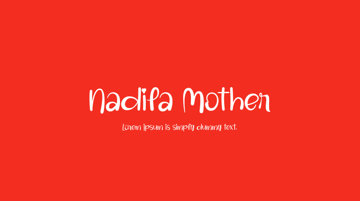 Nadila Mother Font