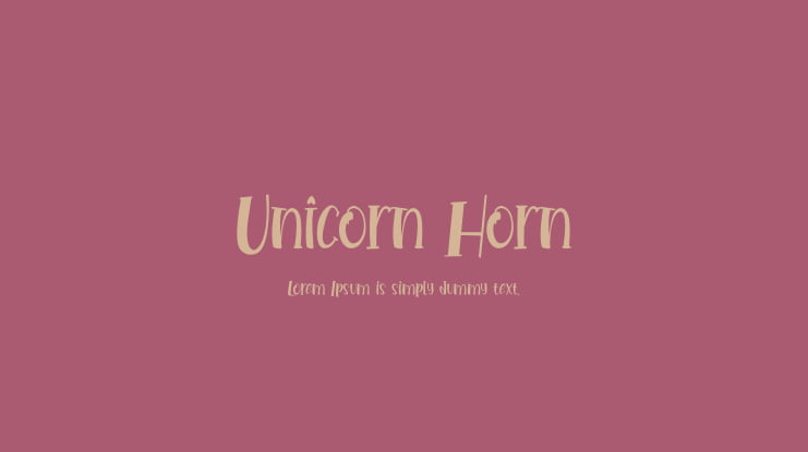 Unicorn Horn Font