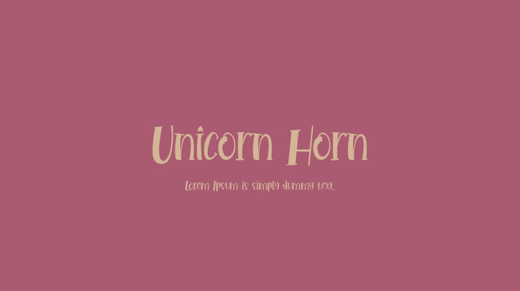 Unicorn Horn Font