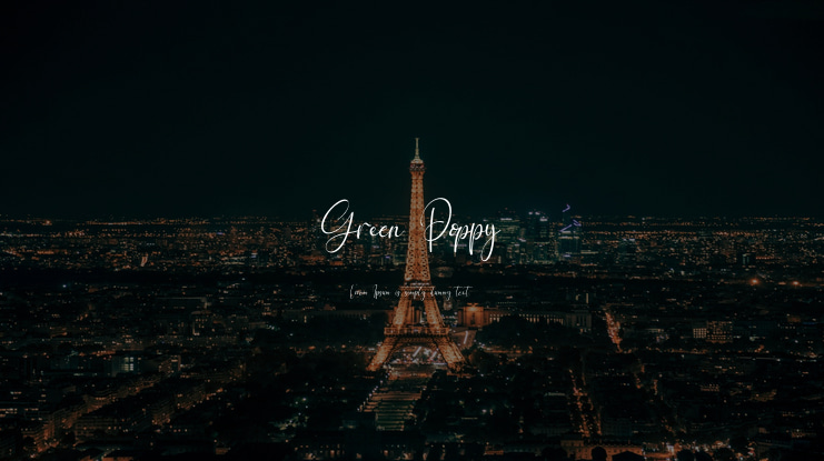 Green Poppy Font Family