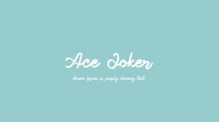 Ace Joker Font