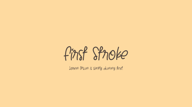 First Stroke Font